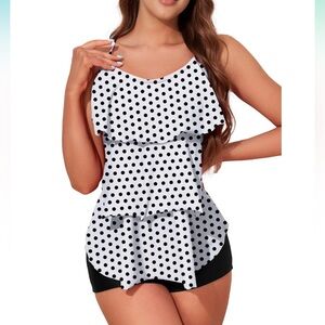 Womens Tankini Swimsuits with Boy Shorts Tummy Control Plus Size Modest XXL